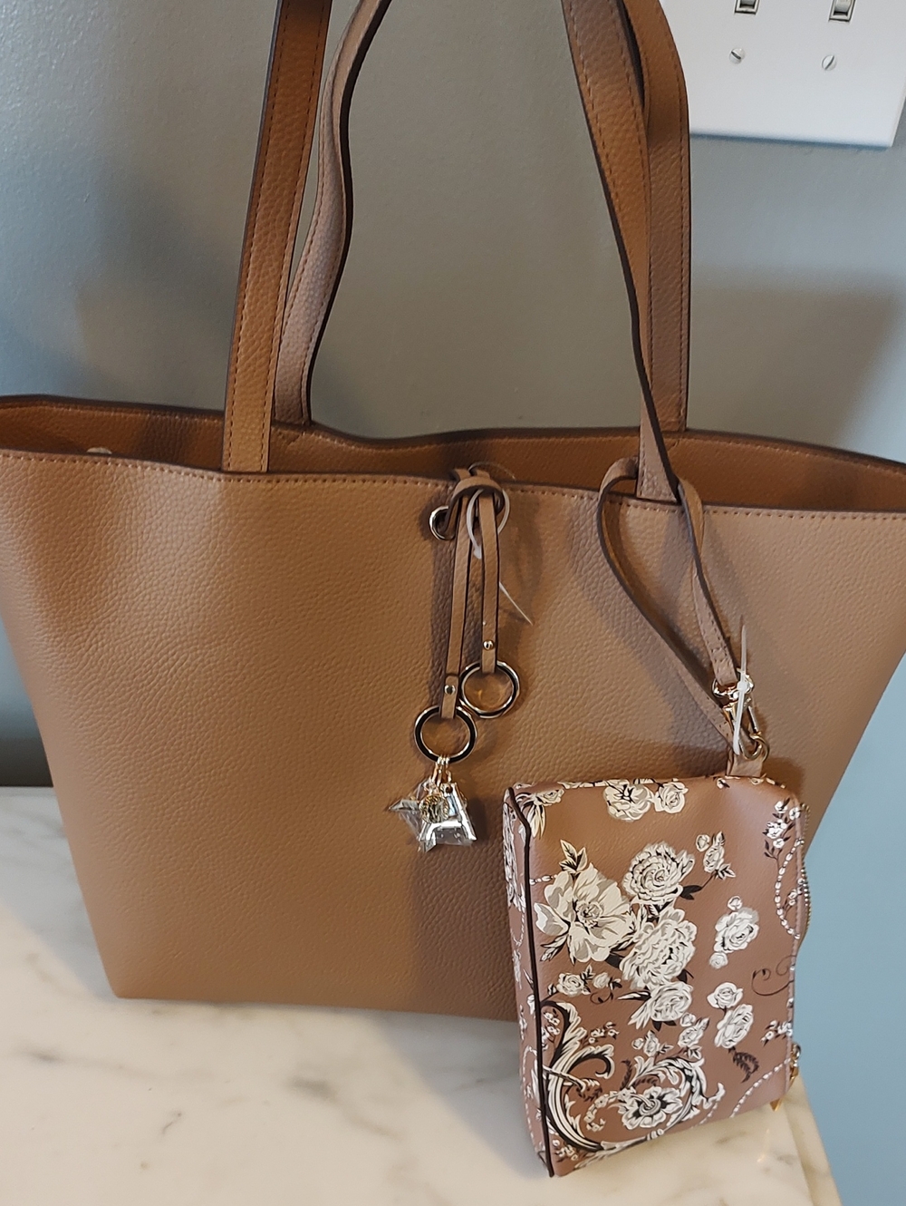 Anne Klein Jumbo Tote With Makeup Bag